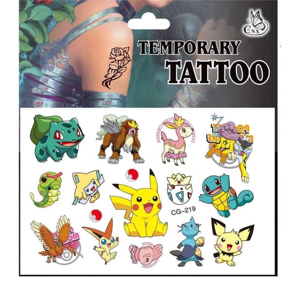Pokemon-tatoveringer - 20 stk - Barnetatoveringer - Pikachu