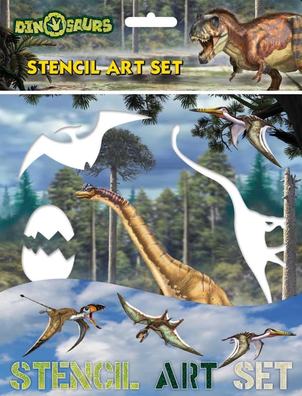 Dinosaurukset 6 kpl piirustusmalleja askarteluun