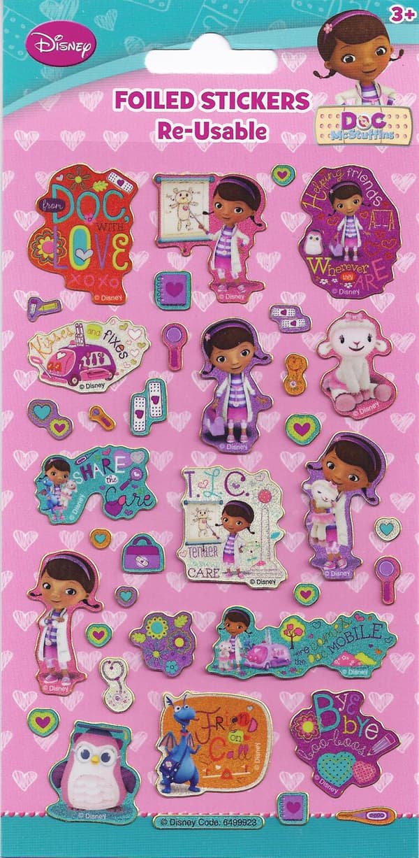 Doc mcstuffins 26 st glittriga klistermärken klistermärke