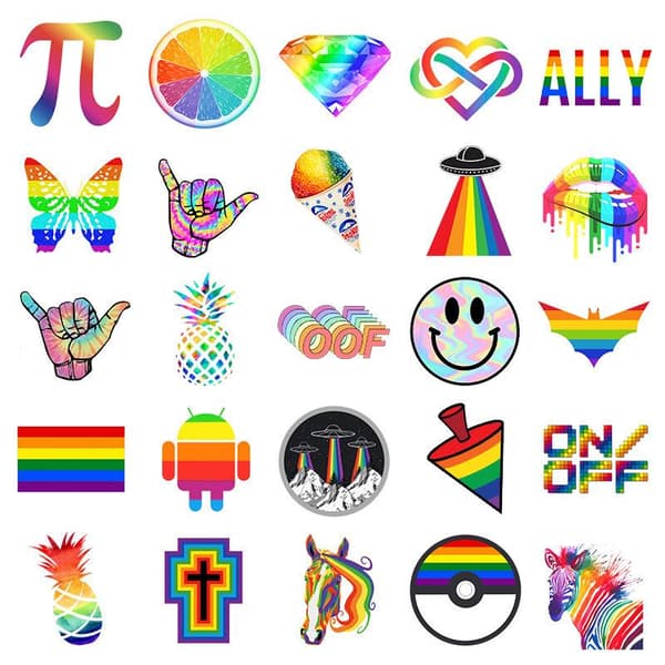 50 tarraa tarrat - Pride-aihe - Sateenkaari - Tarrat