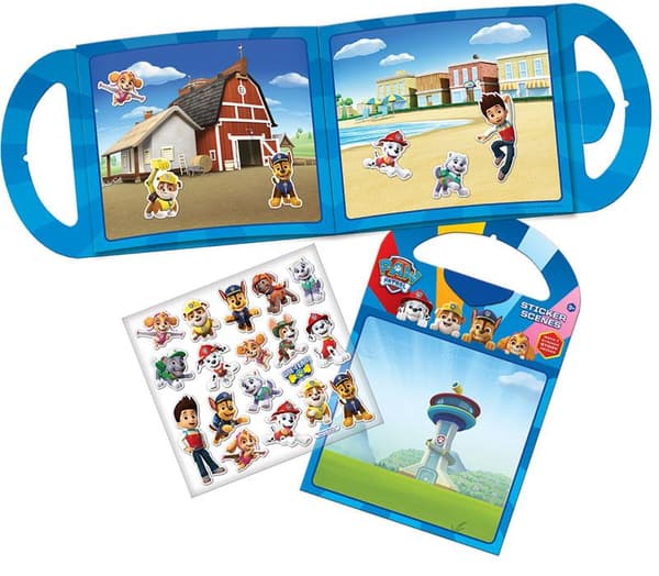 Paw patrol 50 klistremerker og 7 fargescener aktivitetspakke