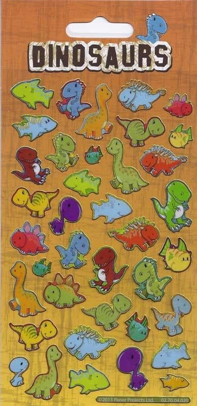 Dinosaurer 34 stk glitrende klistremerker klistremerke baby dino