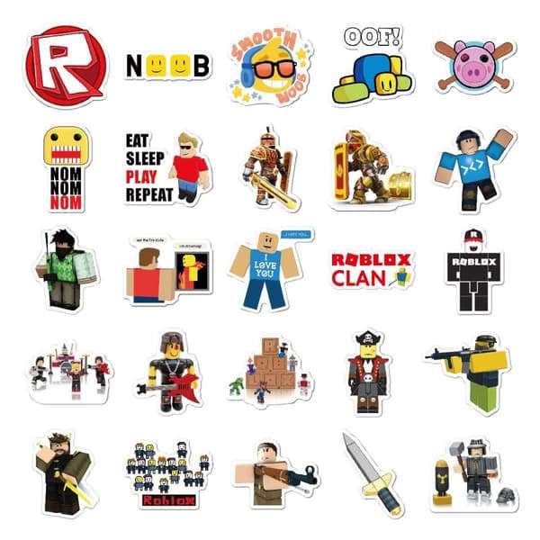 50st Roblox Stickers Vattentät Laptop Bagage Skate