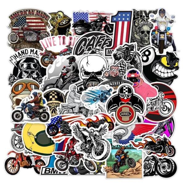 Pack med Klistermärken - Retro MC