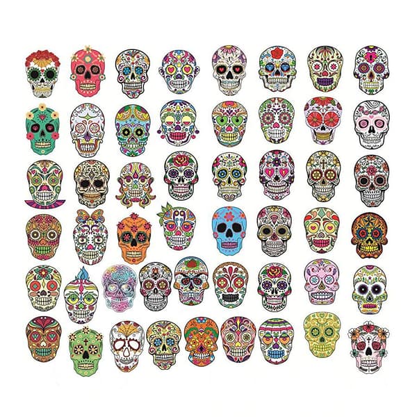 Pakke med Klistermærker - Sugar Skulls
