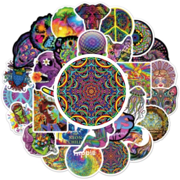 Pakke med Klistremerker - Psychedelic