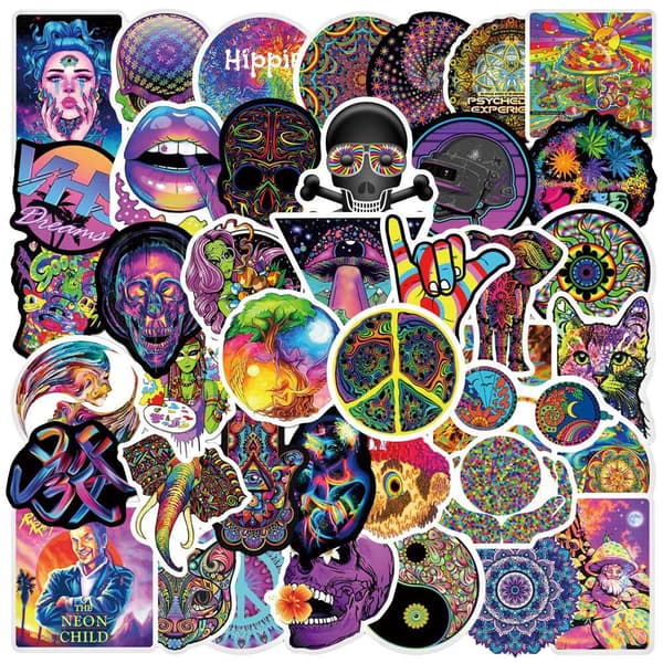 Pakke med Klistremerker - Psychedelic