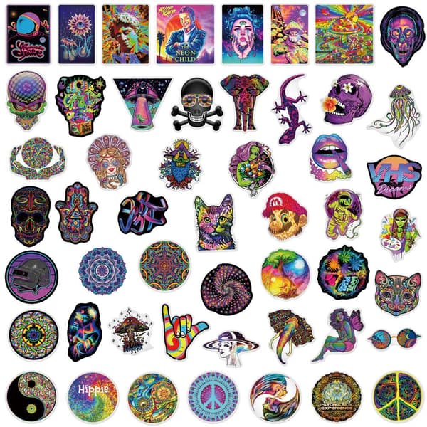 Pakke med Klistremerker - Psychedelic