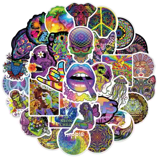 Pakke med Klistremerker - Psychedelic