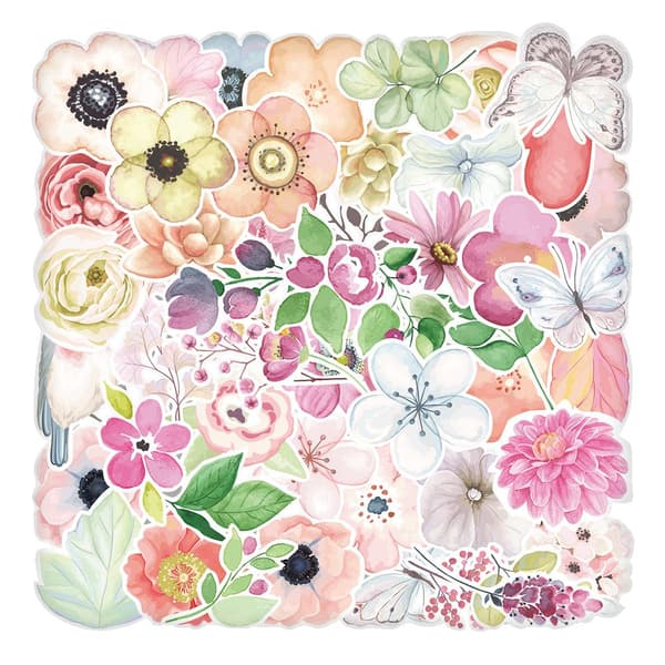 Pakke med Klistermærker - Blomster
