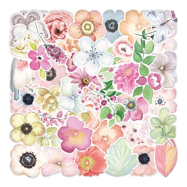 Pakke med Klistermærker - Blomster