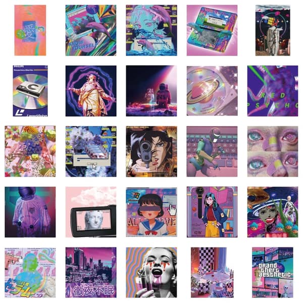Pakke med Klistremerker - Aesthetic