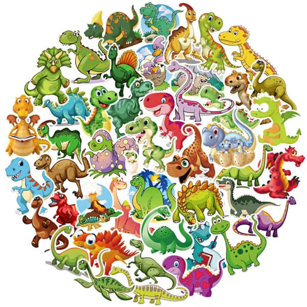 Pack med Klistermärken - Dinosaurier