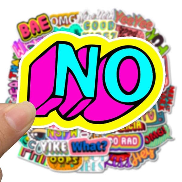 50-pack klistermærker decals tekst scrapbog