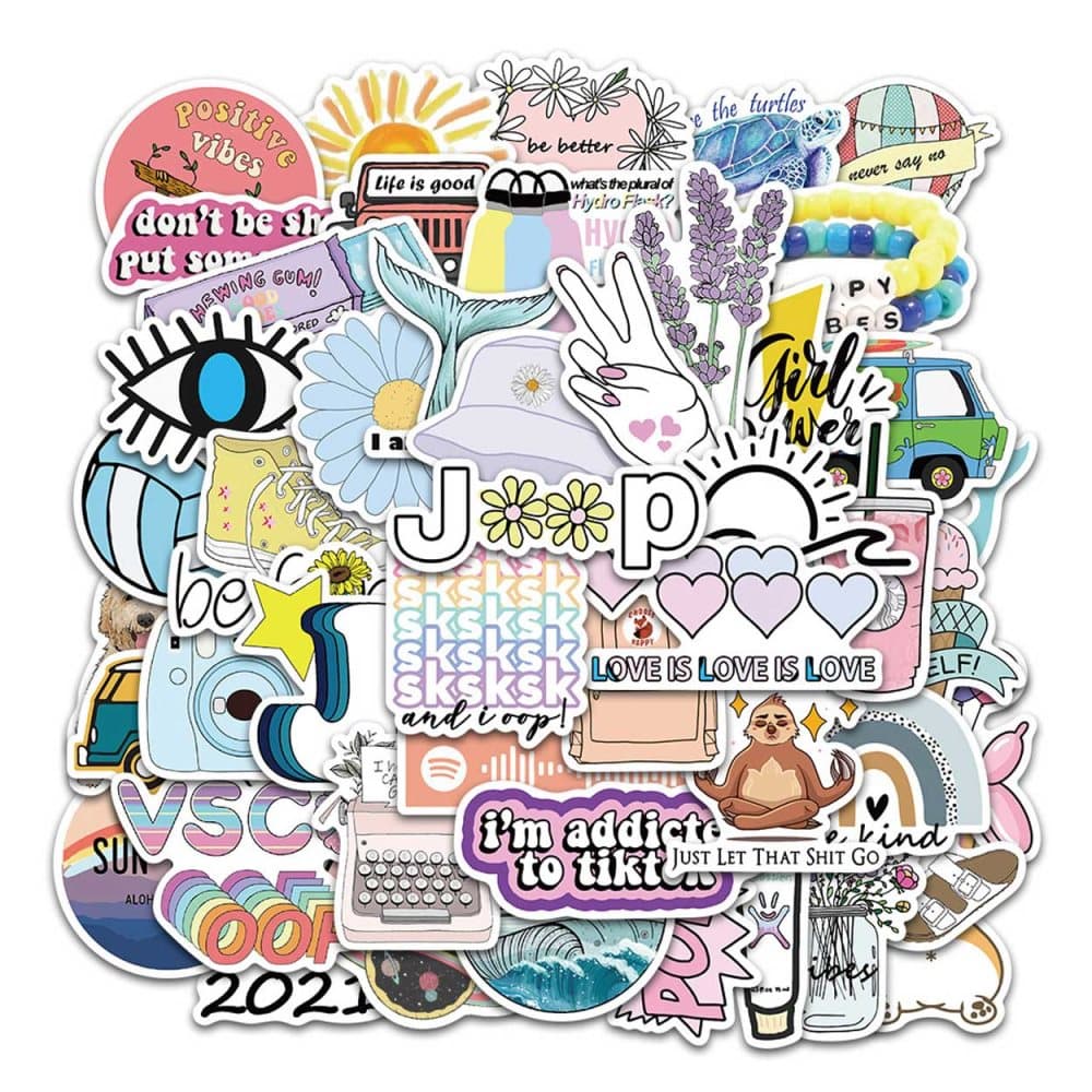 50-pack Klistermärken Dekaler Positivitet Citat Scrapbook