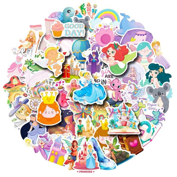 Pack med Klistermärken - Prinsessor