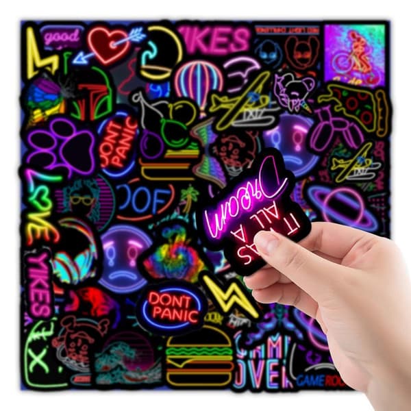 Pakke med Klistermærker - Neon