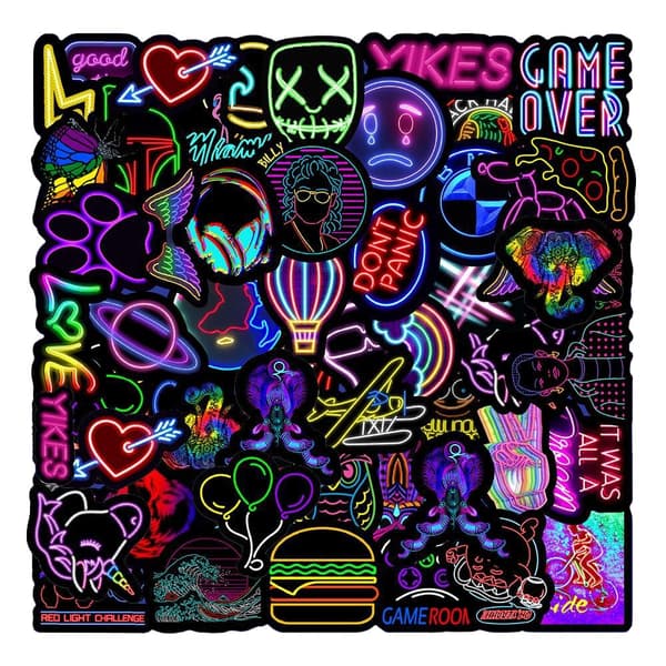 Pack med Klistermärken - Neon