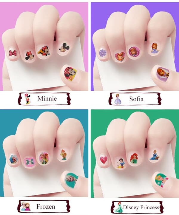 Negleklistermærker - Disney-prinsesser laver makeup - Snehvide