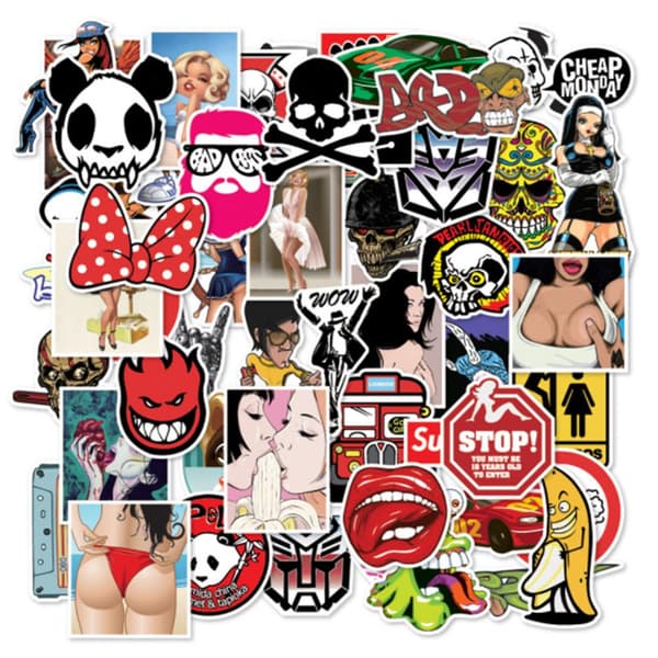 100st Mode Graffiti Stickers Vattentät Laptop Bagage Skate