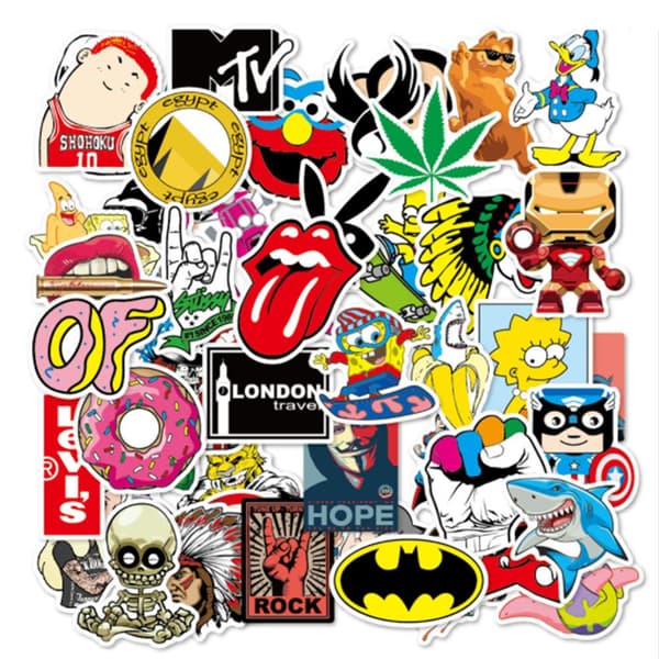 100st Mode Graffiti Stickers Vattentät Laptop Bagage Skate