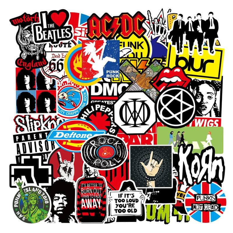 100st Mode Graffiti Stickers Vattentät Laptop Skate - Rock