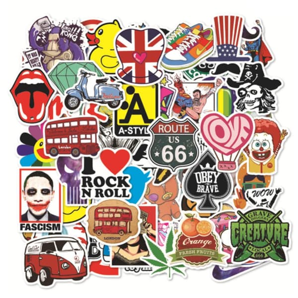 100st Mode Graffiti Stickers Vattentät Laptop Bagage Skate | CDON