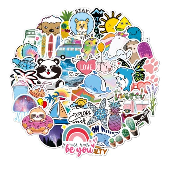 50st stickers klistermärken - Djur motiv - Cartoon - dekaler