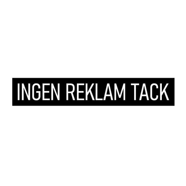 2st INGEN REKLAM TACK -dekaler till postlådan. 1 vit, 1 svart