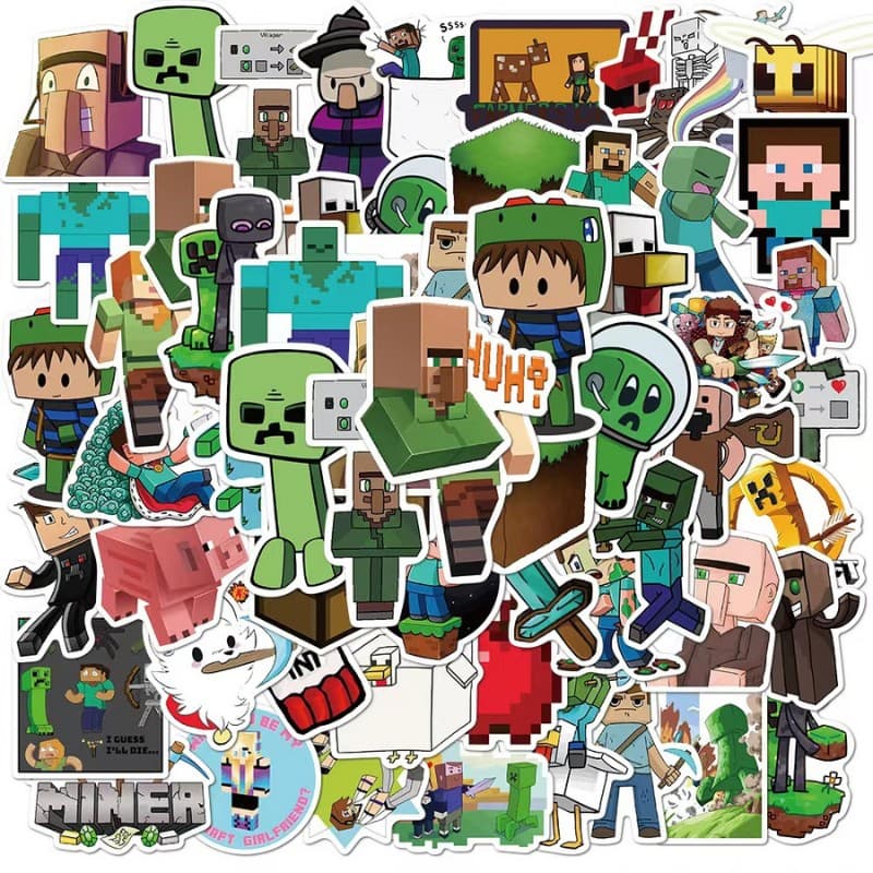Minecraft Klistermärken - 50 Stycken Minecraft Stickers