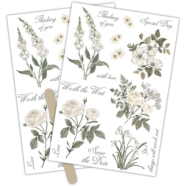 Rub-on Stickers Craft Consortium - Belle Fleur - 2 ark