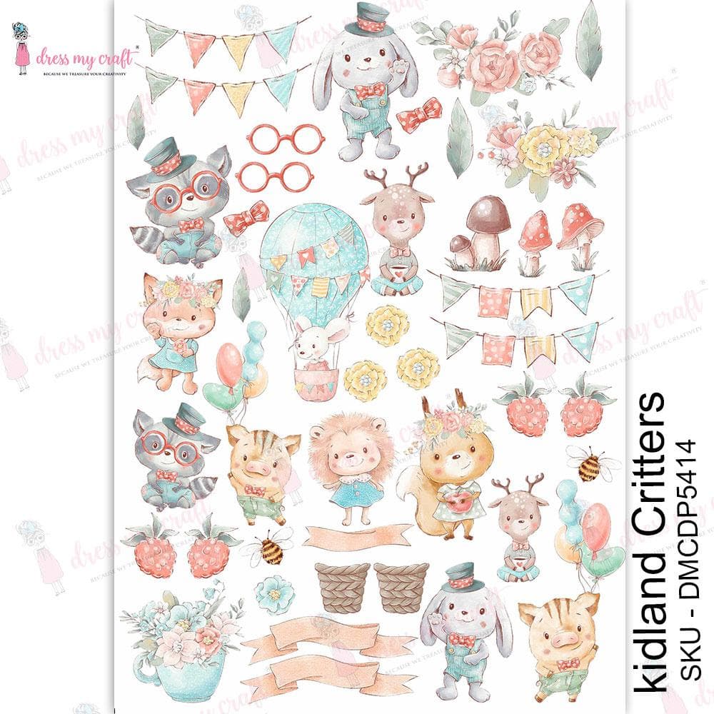 Dress My Craft Transfer Me Kidland Critters