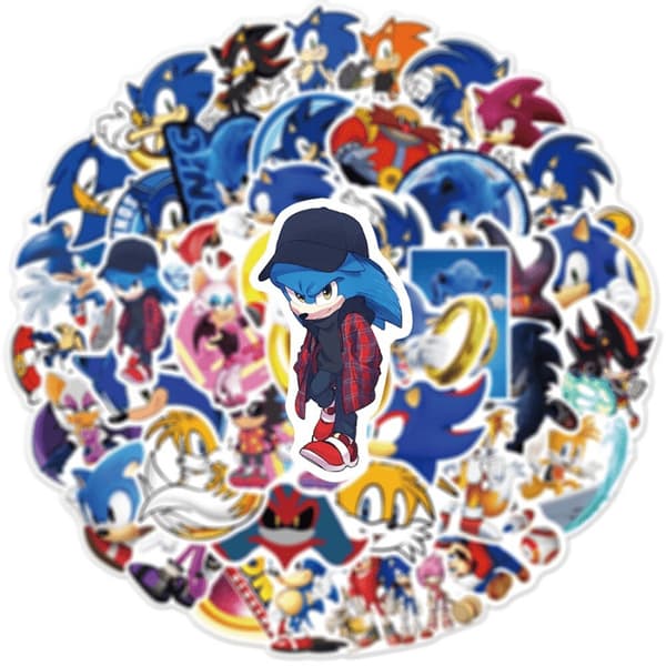 50 Stycken Sonic Stickers / Klistermärken