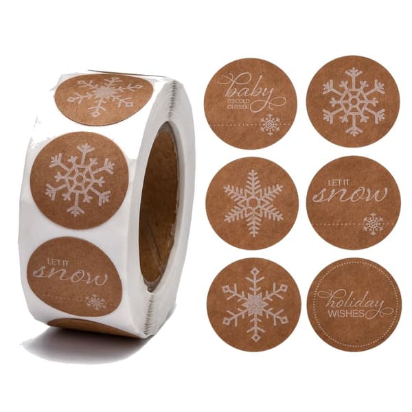 scrapbooking stickers i rulle jul vinter tema