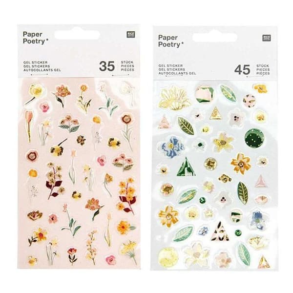 80 rosa &amp; gröna gelklistermärken Vive la nature