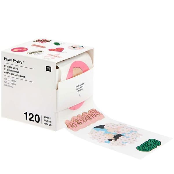 120 klistermärken - Kärlek &amp; Manga