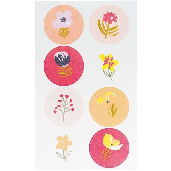 Klistermärken - RICO DESIGN - Natur - Rosa - 32 st