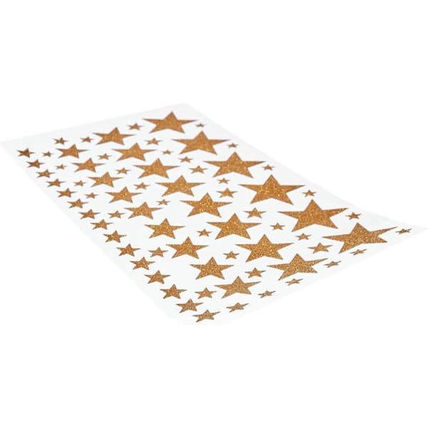 Guld Glitter Star Stickers