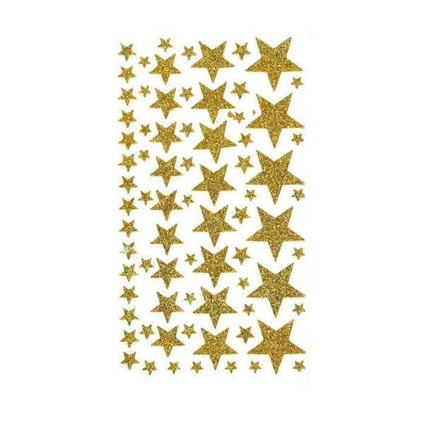 Guld Glitter Star Stickers