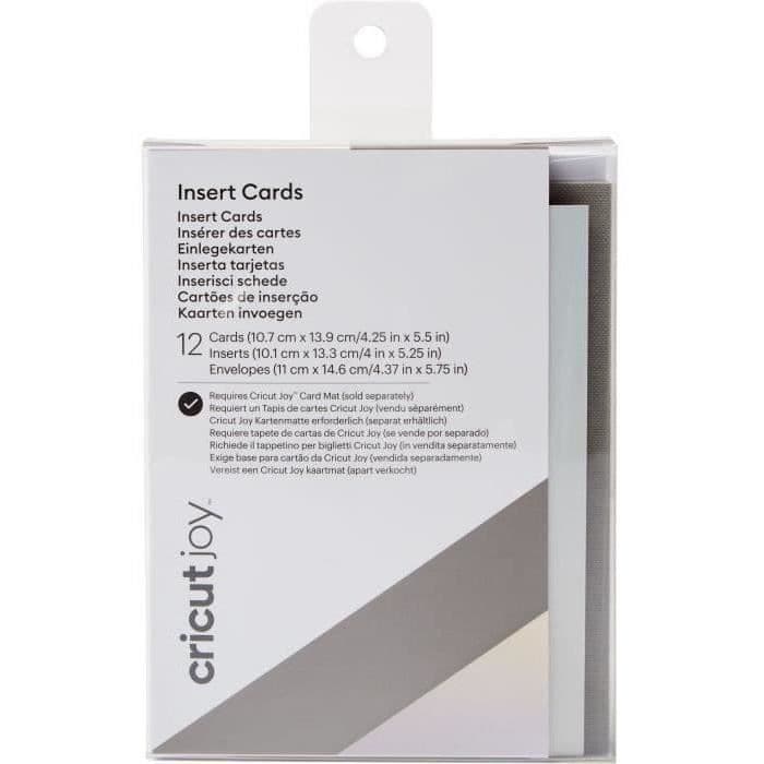 Cricut 12-pack A2-kort och -kuvert - grå och silver holografiska