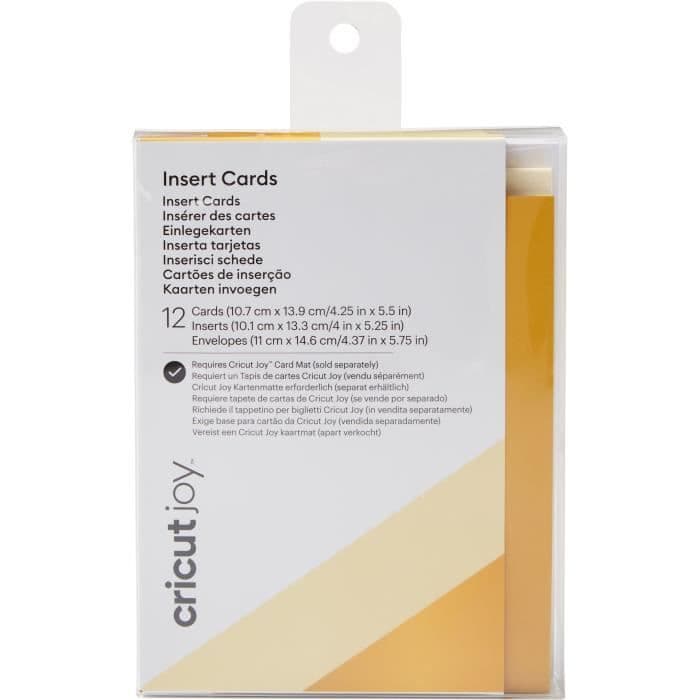 Cricut 12-pack A2-kort och kuvert - krämfärgat och holografiskt guld