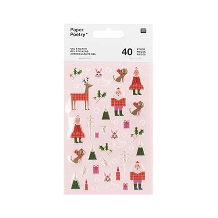 Gel klistermärken "Rico Design - Paper Poetry" Jul i luften jultomten