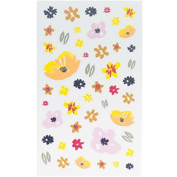 Autocollants - Rico Design - Paper Poetry - 130 Rosa Blommor - 4 ark - 0.5 till 4.5 cm