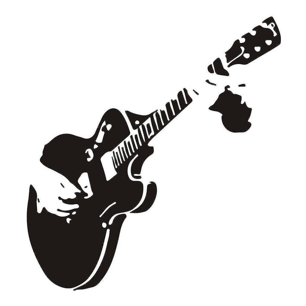 Avtagbara väggdekaler för gitarr