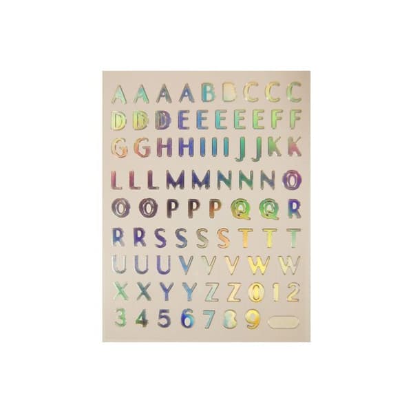 80 Stickers - Alfabet - Blank - 1,8 cm