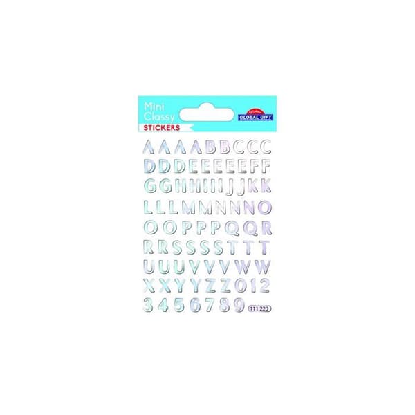 80 Stickers - Alfabet - Blank - 1,8 cm
