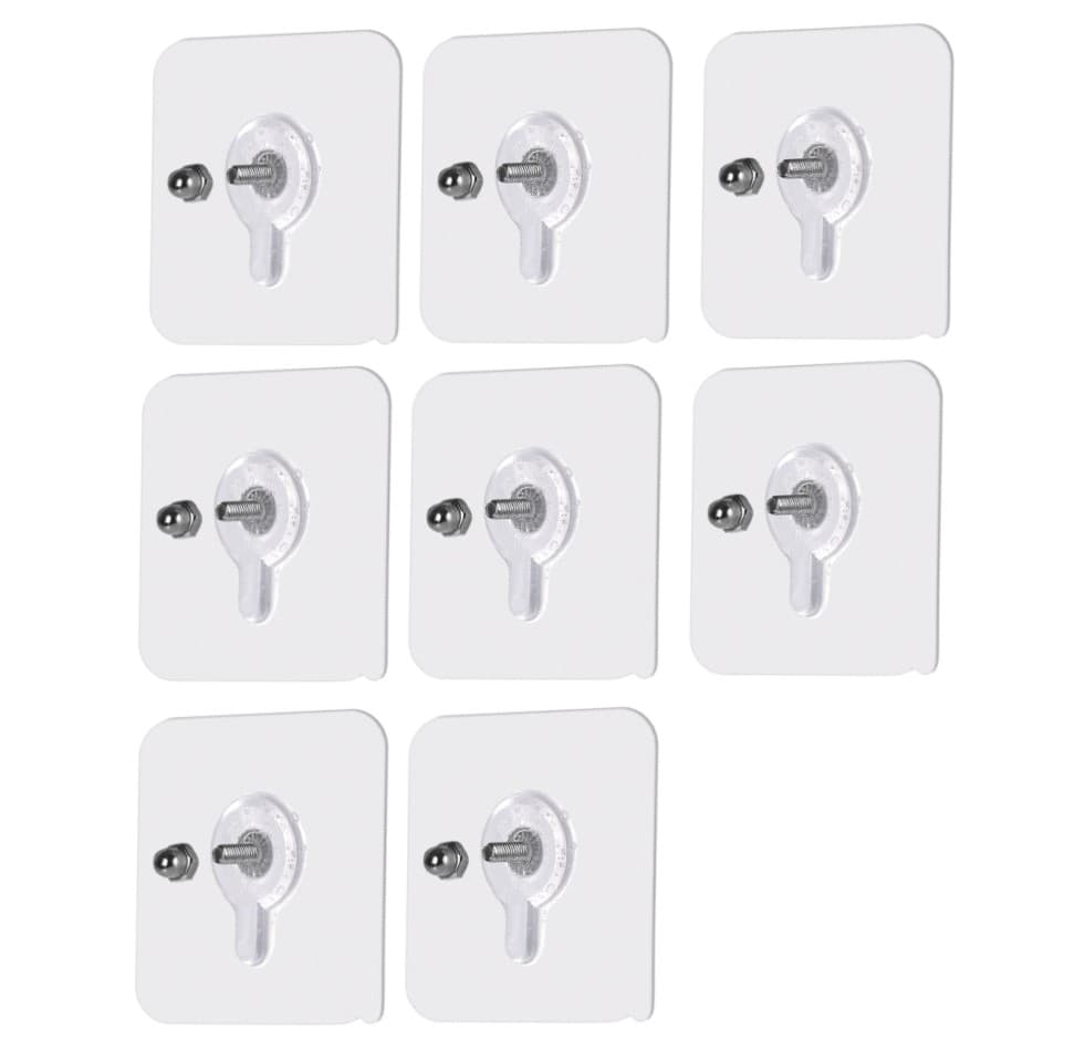 Självhäftande skruv för väggmonterad hylla 8-pack Transparent 10 mm