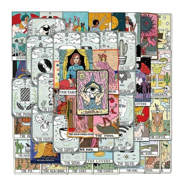 50x Klistremerker - Tarot