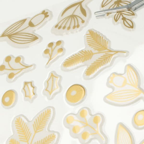 Puffies Stickers - Gold Leaves