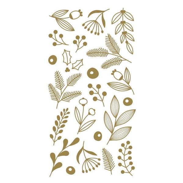 Puffies Stickers - Gold Leaves